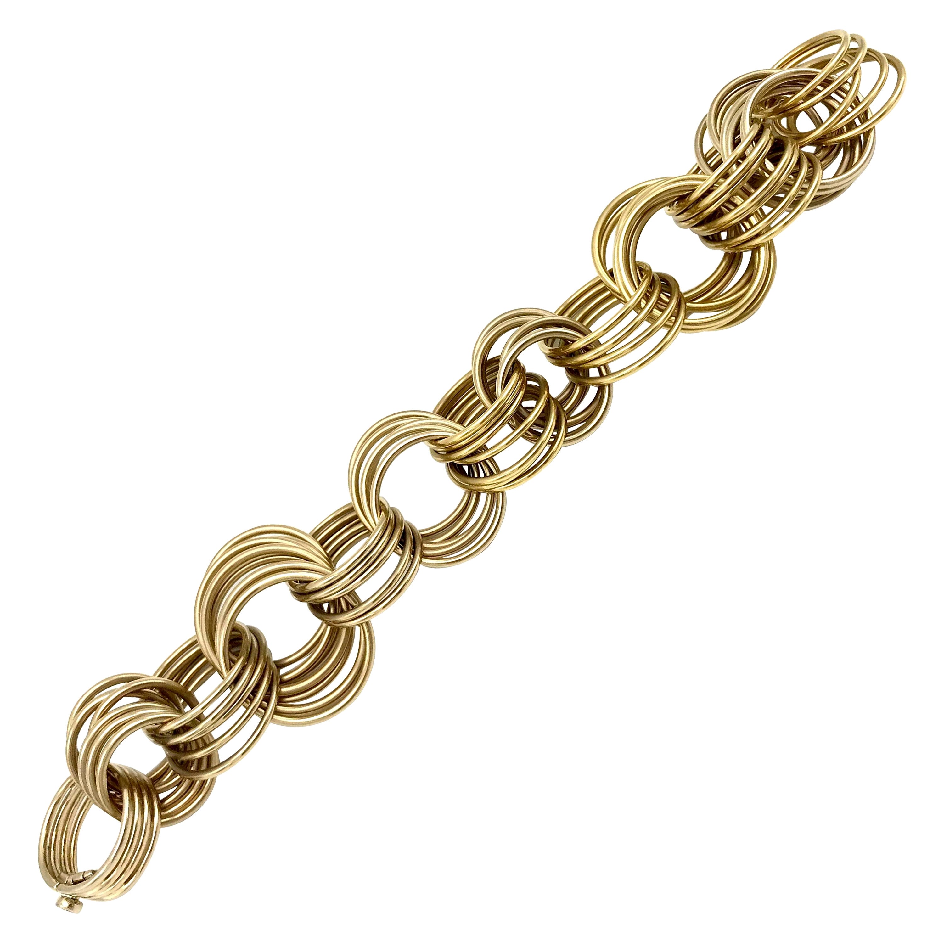 H. Stern Wire Rings 18k Yellow Gold Bracelet For Sale