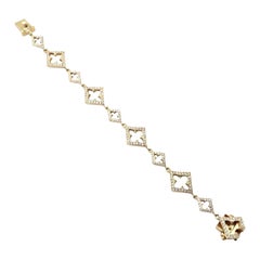 Loree Rodkin Diamond Yellow Gold Cross Bracelet