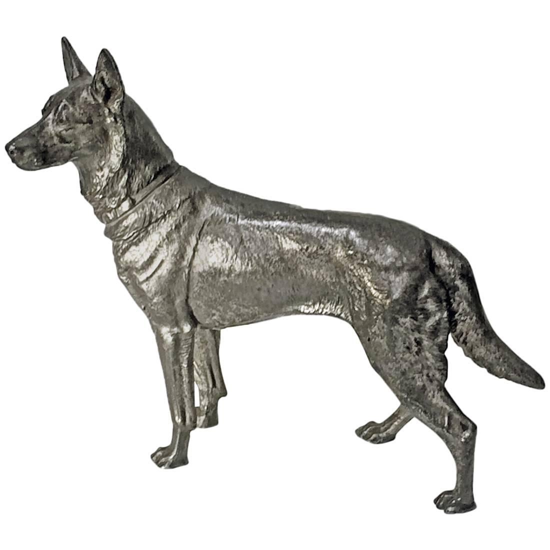 1900 WMF Silberplatte Elsässer Deutscher Schäferhund