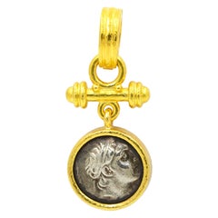 Elizabeth Locke 18k Yellow Gold Ancient Coin Pendant
