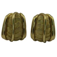 Henry Dunay Organic Design Gold Earrings 3