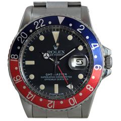 Vintage Rolex Stainless Steel GMT-Master Chronometer Wristwatch Ref 1675