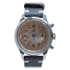 Nimer Stainless Steel Oversized Telemeter Tachymeter Chronograph Wristwatch