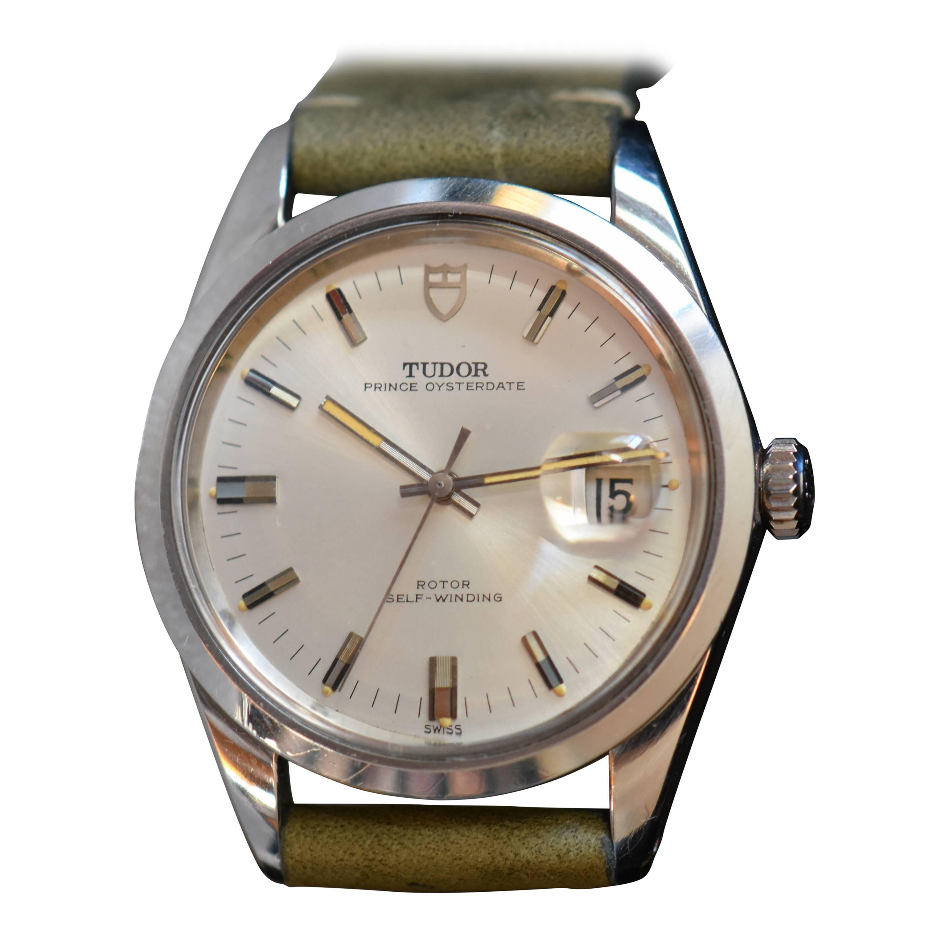 Tudor Prince Stainless Steel Jumbo Oysterdate Wristwatch Ref 7024/0