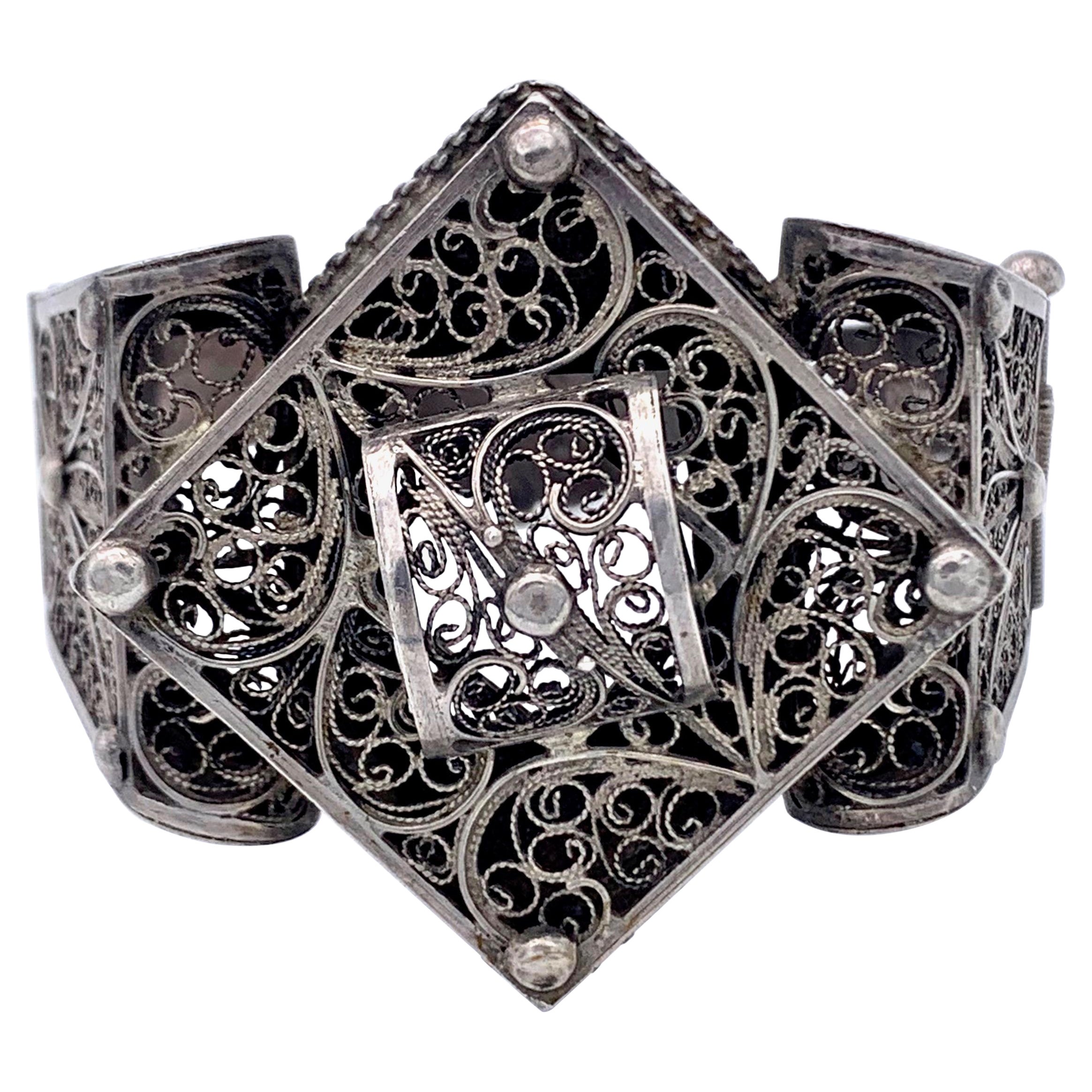 Antique Algerian Silver Bracelet