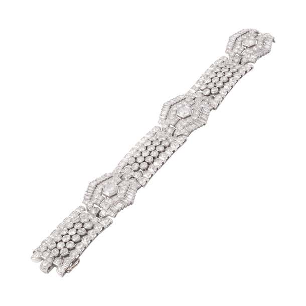 Art Deco Diamond Bracelet For Sale at 1stDibs