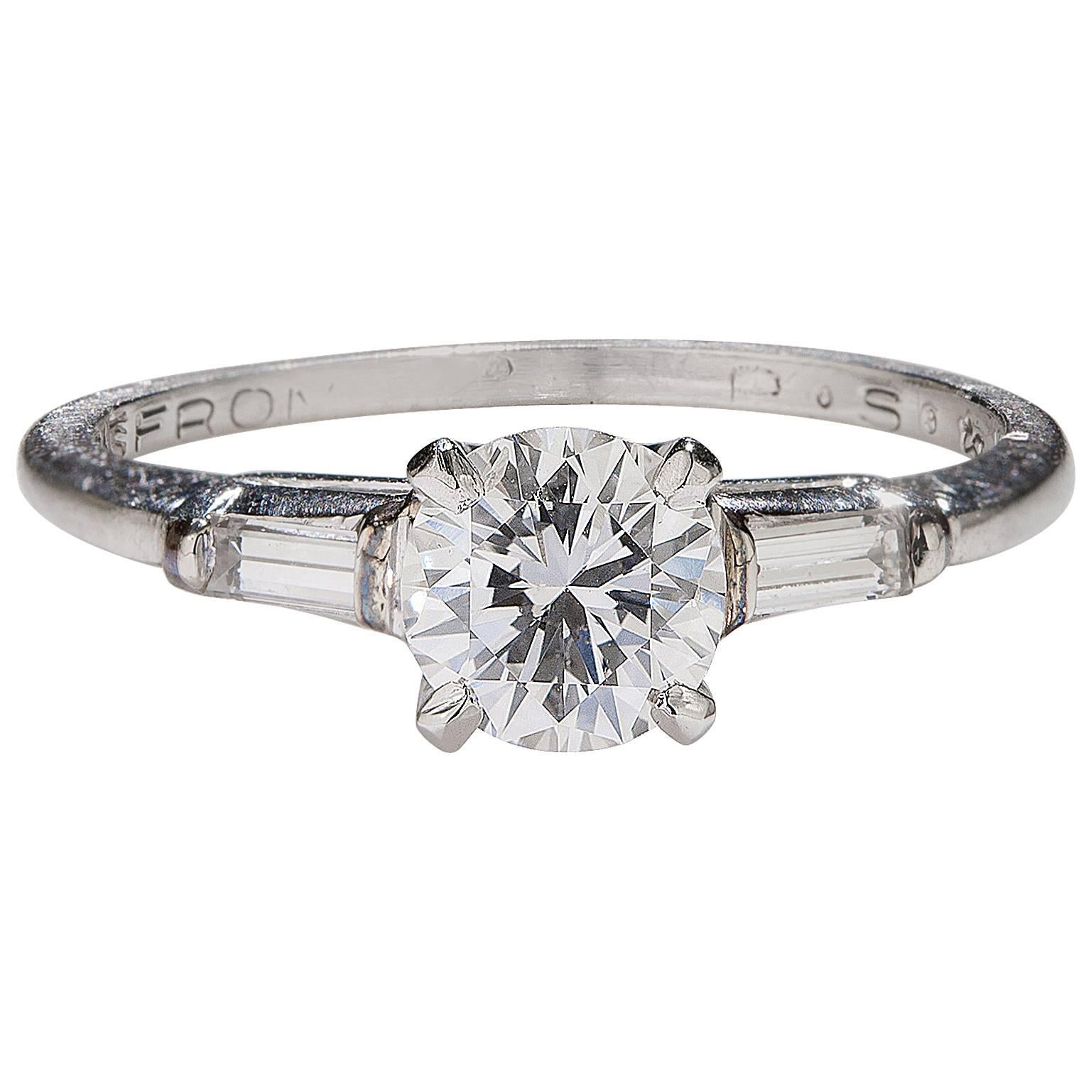 .68 Carat Diamond Platinum Ring For Sale