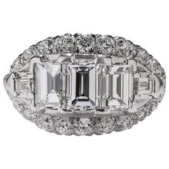1930s Diamond Platinum Ring