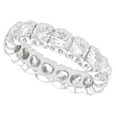 Vintage French 2.20ct Diamond and White Gold Full Eternity Ring, circa 1980