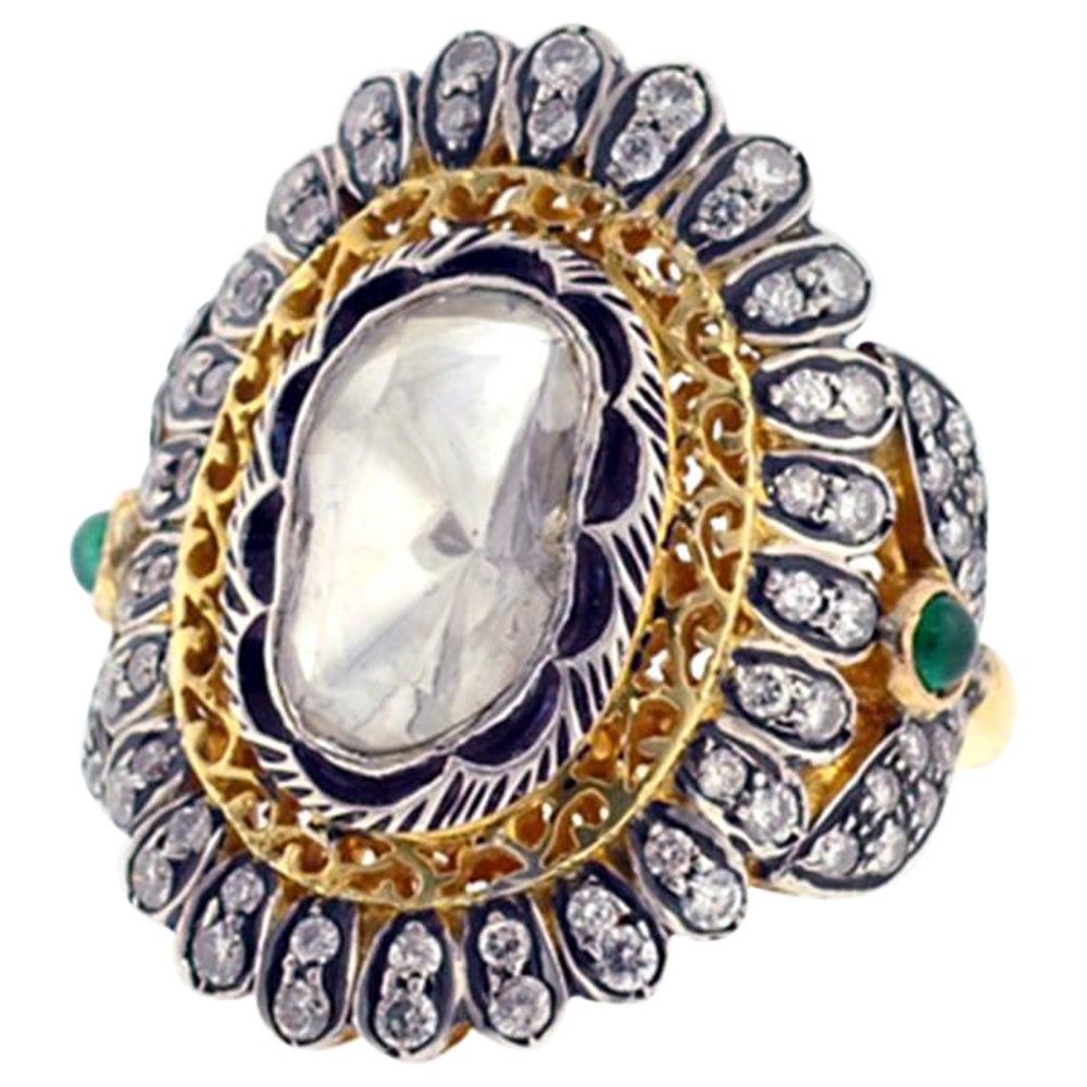 Concave Rosecut Diamond Ring For Sale at 1stDibs