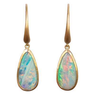 Dalben Disc Bead Australian Opal Rose Gold Necklace For Sale at 1stDibs