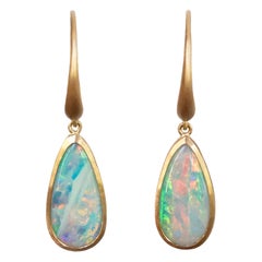 Dalben Australian Opal Rose Gold Earrings