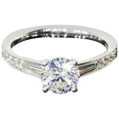 Simon G. .85 Carat GIA Cert Circular Brilliant Diamond Gold Solitaire Ring