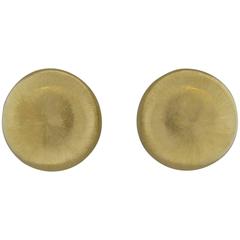 Buccellati Gold Classic Button Earrings 12
