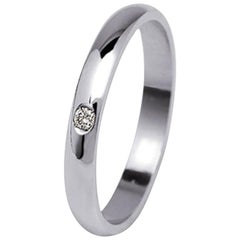 Pradera Platinum Wedding Band with Diamond