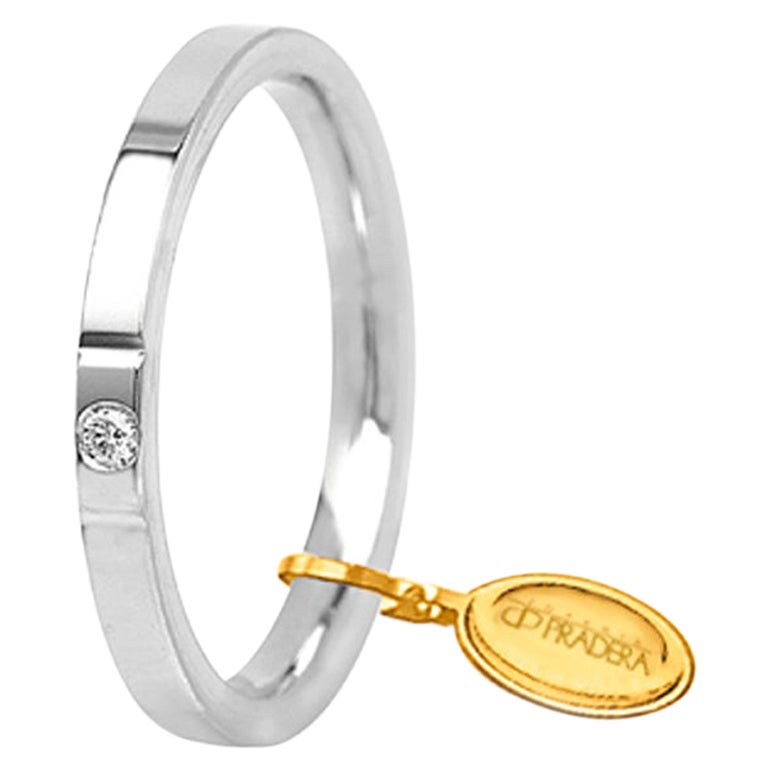 Customizable 18K White Gold Pradera Jazz Wedding Band with Diamond For Sale  at 1stDibs