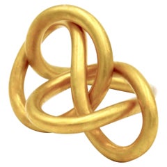 Contemporary Gold Plated Cocktail Ring