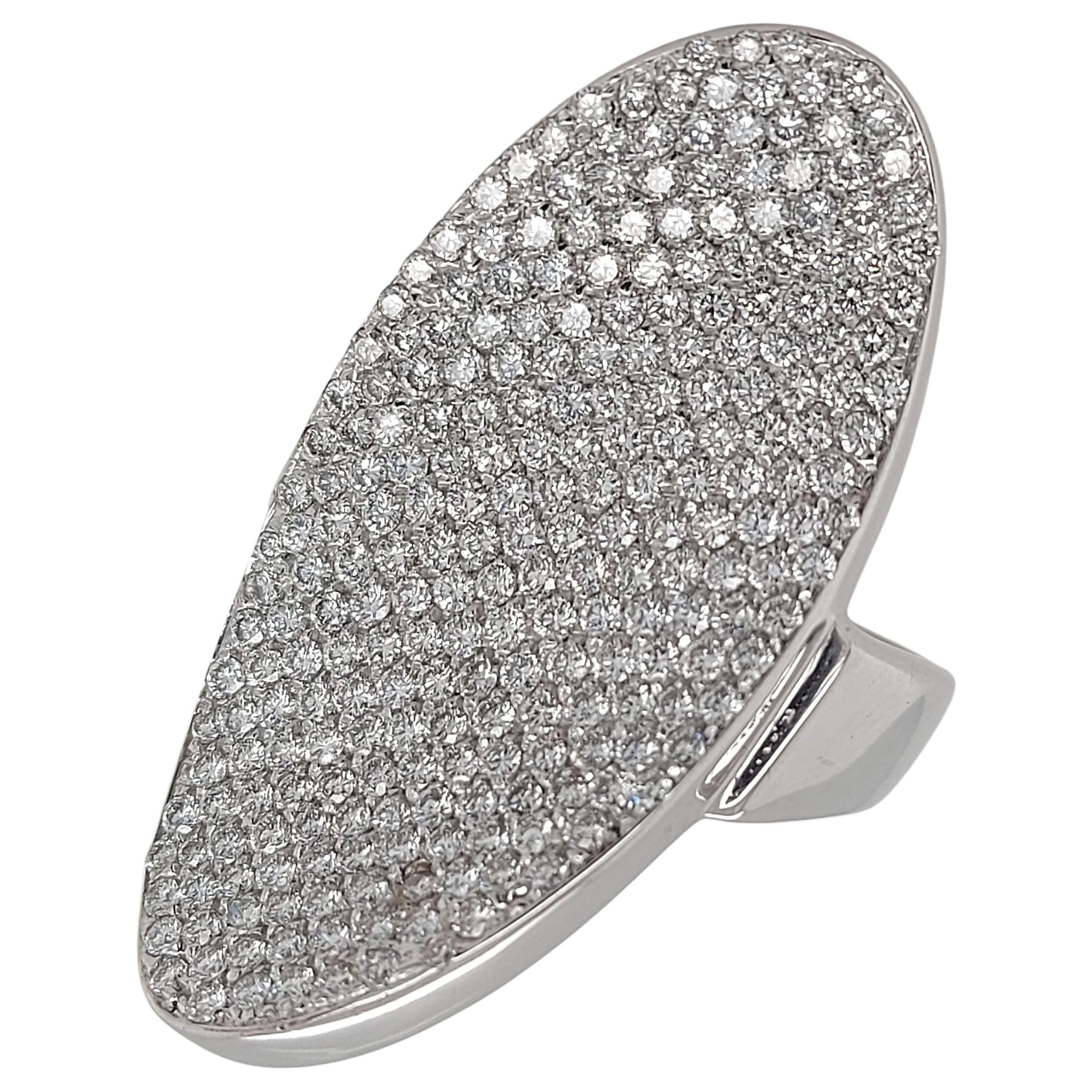 18kt White Gold Mattioli Hiroko Ring Pave Set with Diamonds