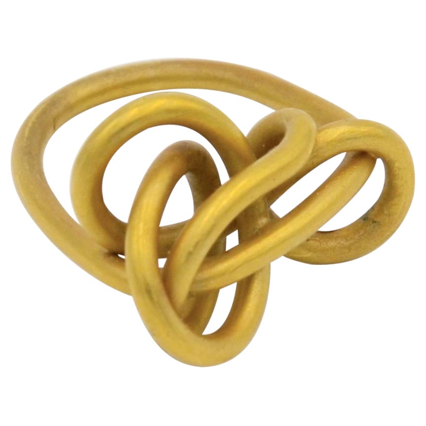 Contemporary Gold Plated Silver Ring For Sale
