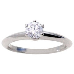 Tiffany & Co Certified D IF Diamond Platinum Engagement Ring