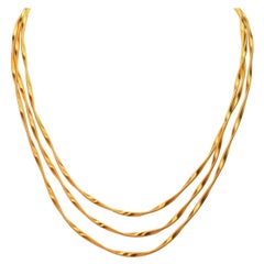 Marco Bicego Marrakesch Gewebtes Satin Gold Mehrstrang-Halskette