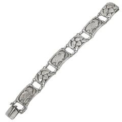 Antique Georg Jensen Beautiful Sterling Silver Swan Bracelet  