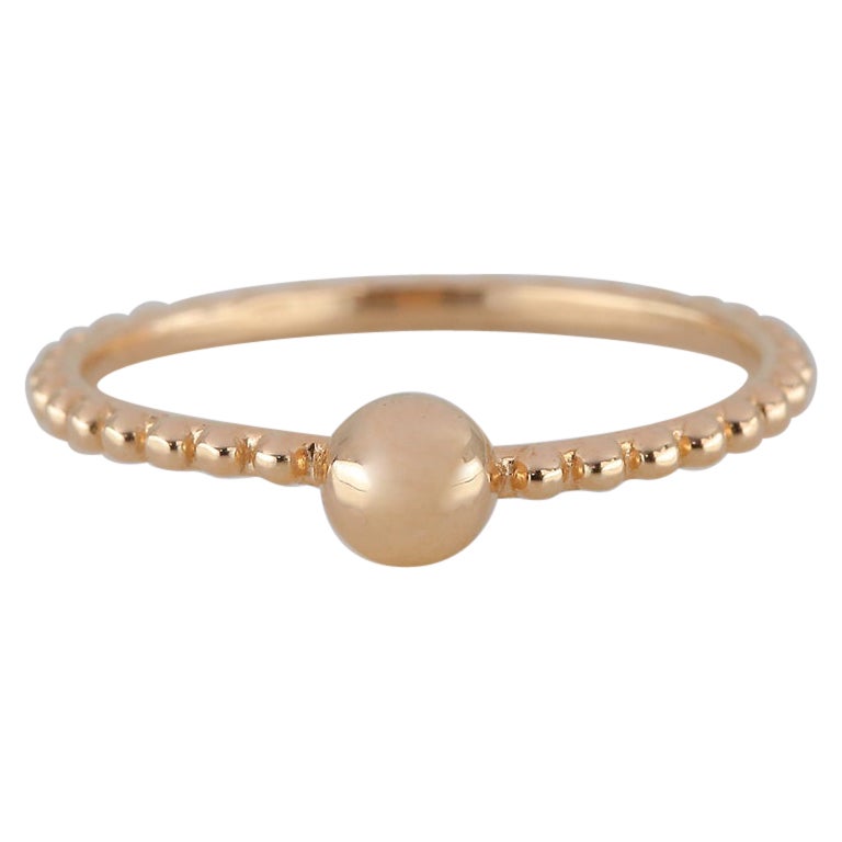 14K Gold Single Ball Gold Ring, 14K Gold Single Ball Ring, Mini Ball Ring