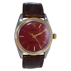 Rolex Oyster Perpetual Two Tone with Patinated Original Dial from 1964 or 65