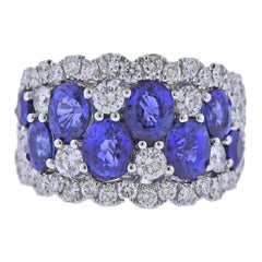 Bucherer Gold Diamond Sapphire Cocktail Ring