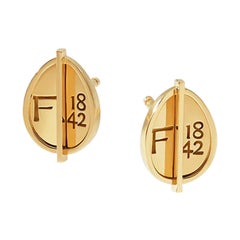 Fabergé 1842 Yellow Gold Petite Egg Stud Earrings