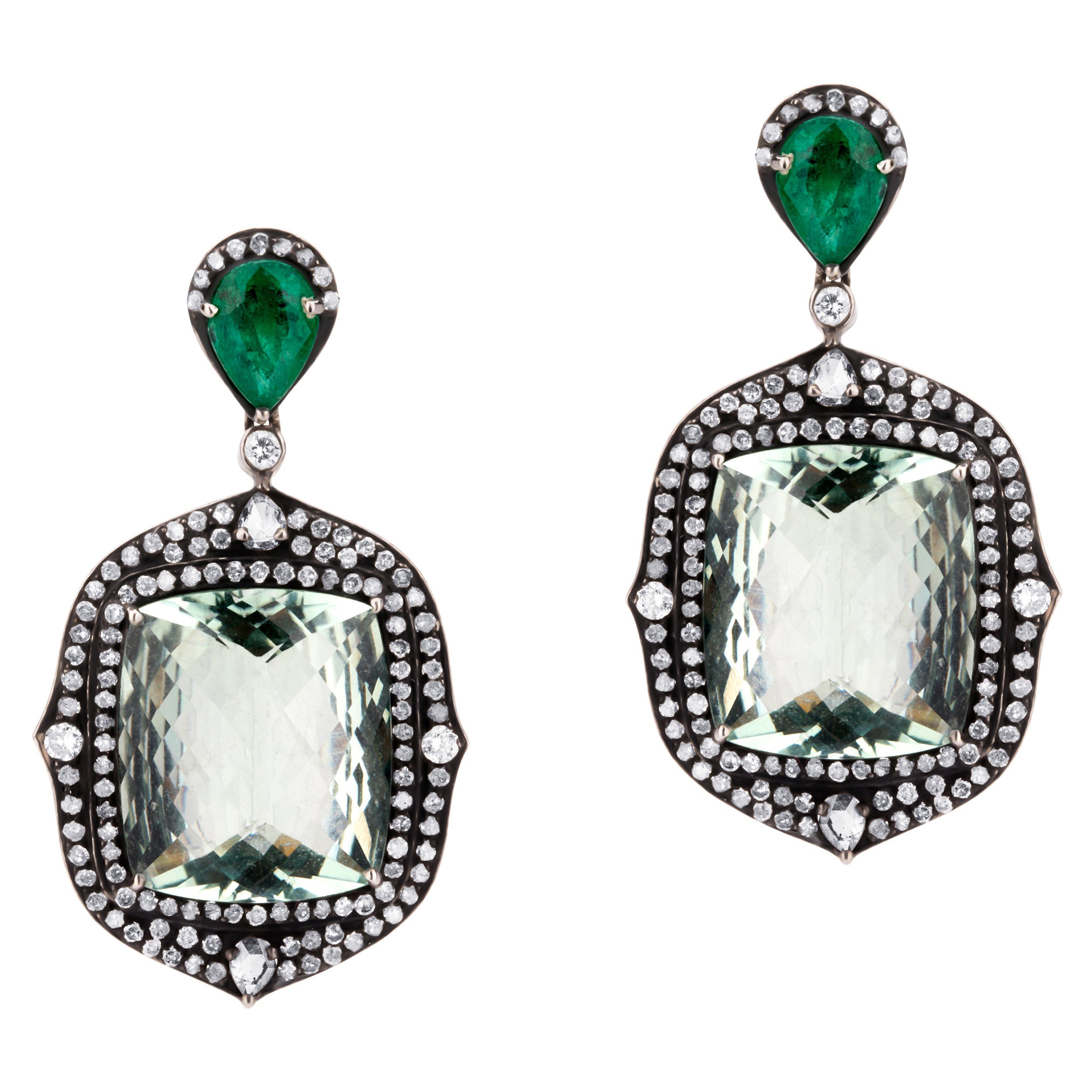 Green Amethyst Victoria Earrings main image 1