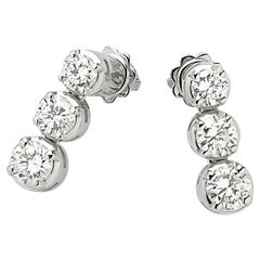 Boucles d'oreilles tennis Garavelli en or blanc 18 carats et diamants, collection anniversaire