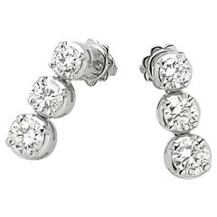 Anniversary Collection 18 Karat White Gold Garavelli Diamond Tennis Earrings