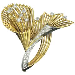 French Antique Diamond Gold Brooch 8