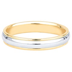 Tiffany & Co. Classic Two Tone Platinum & 18k Gold Wedding Band