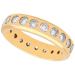Vintage Full Eternity-Ring aus Gelbgold mit 1,76 Karat Diamant und Gelbgold