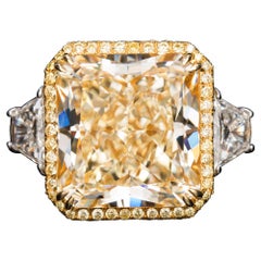 18,21 Karat strahlender Diamant-Halo-Verlobungsring aus 18K Gold