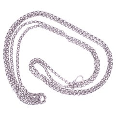 C.1860 Sterling Silver Round Belcher Link Chain