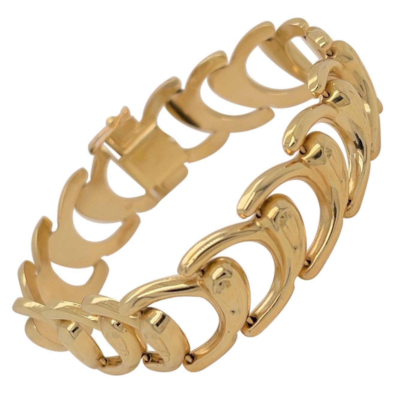 BULGARI Tourmaline Yellow Gold Link Bracelet at 1stDibs