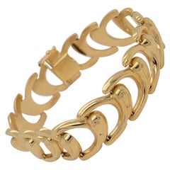 14K Yellow Gold Horseshoe Link Bracelet
