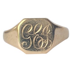 Vintage Art Deco 9 Carat Gold Signet Ring