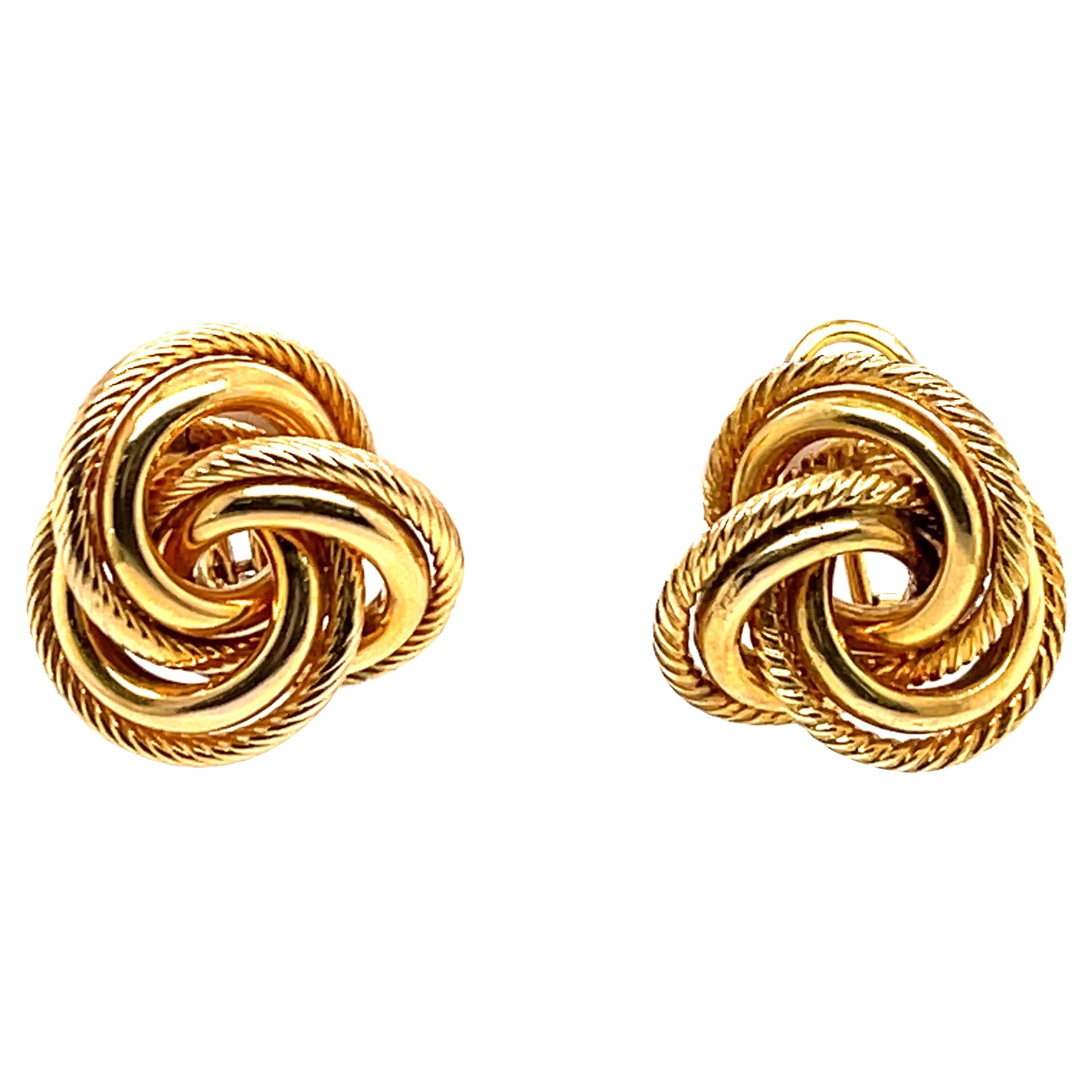 Gold Swirl Earring For Sale