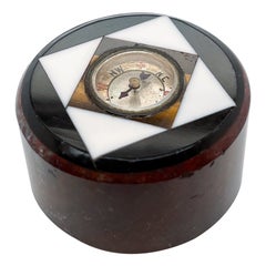 Antique Miniature Specimen Marble or Hard Stone Compass