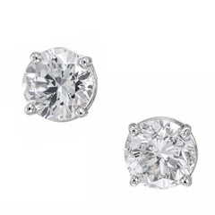 Clous d'oreilles Peter Suchy en platine avec diamants de 2,01 carats certifiés GIA