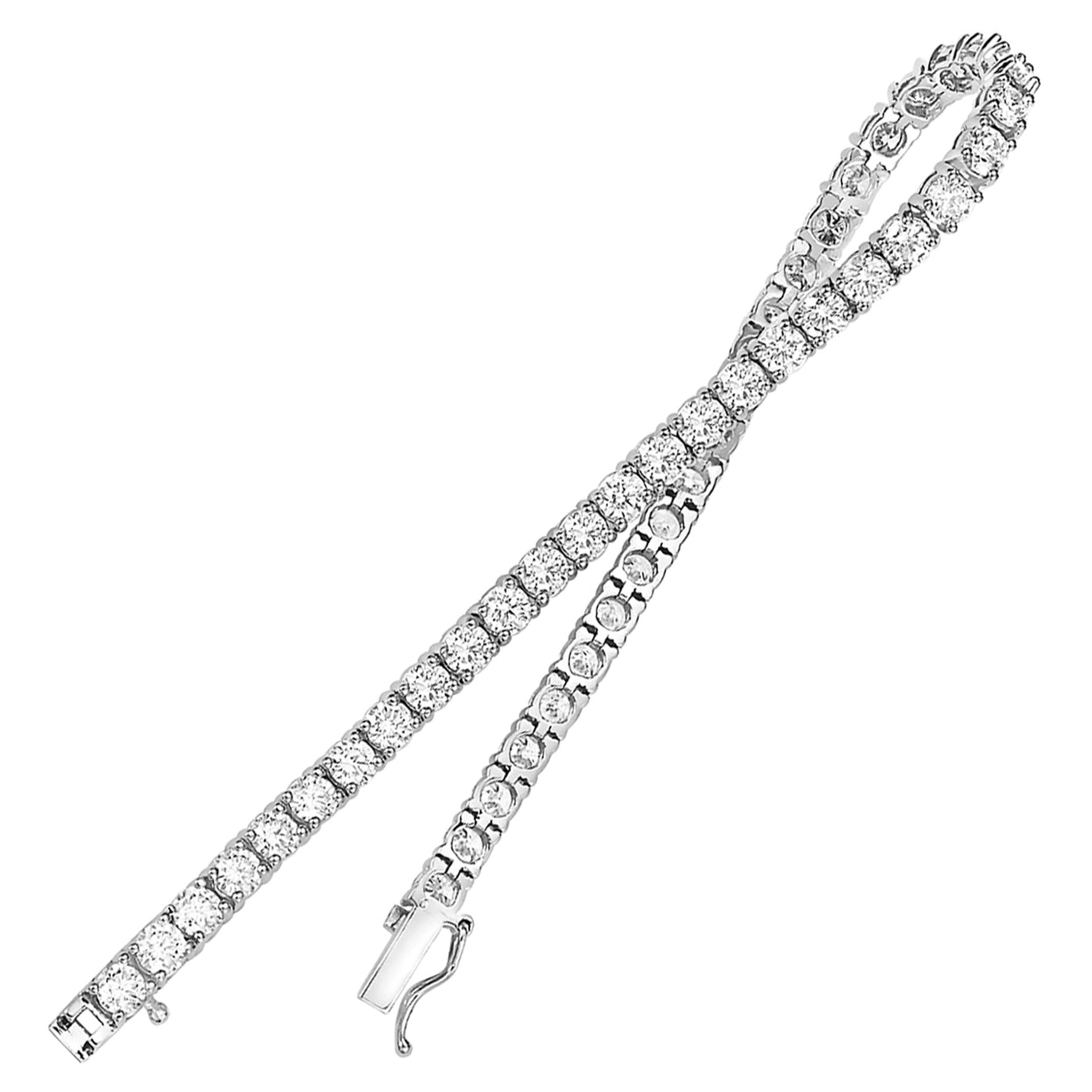 Emilio Jewelry 7.00 Carat Tennis Bracelet  For Sale