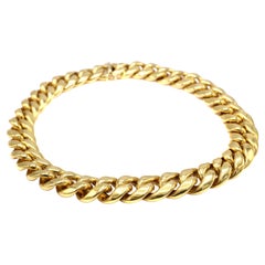 1980s Italian 18 Karat Gold Curb Link Necklace
