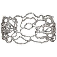 Unique Floral Lace Diamond Cuff 7