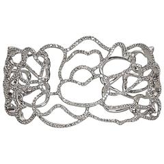 Unique Floral Lace Diamond Cuff