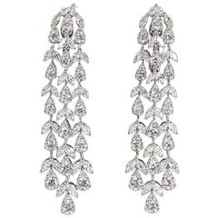 Elegant Diamond Gold Drop Earrings 12