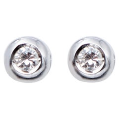 0,24 Carat Diamonds, 14 Karat White Gold Light Point Earrings